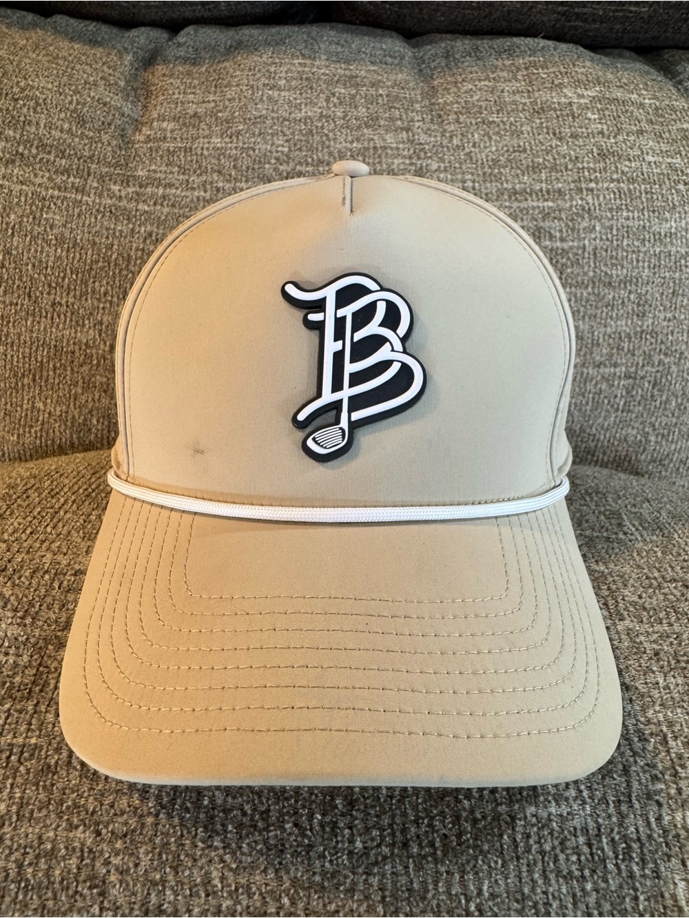 BB Golf Cutout PVC Curved 5 Panel Rope Hat Branded Bills